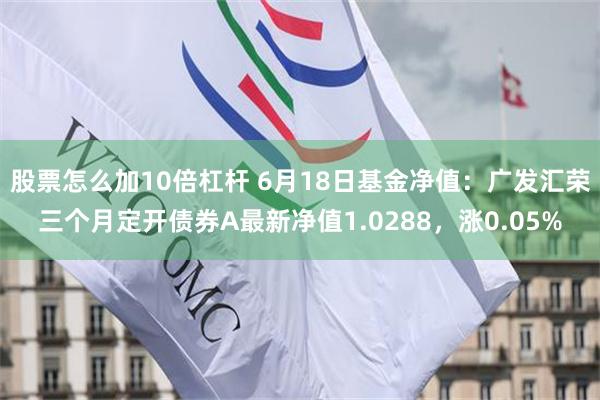 股票怎么加10倍杠杆 6月18日基金净值：广发汇荣三个月定开债券A最新净值1.0288，涨0.05%