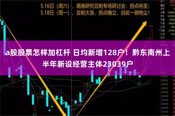 a股股票怎样加杠杆 日均新增128户！黔东南州上半年新设经营主体23039户