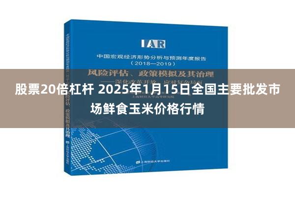 股票20倍杠杆 2025年1月15日全国主要批发市场鲜食玉米价格行情