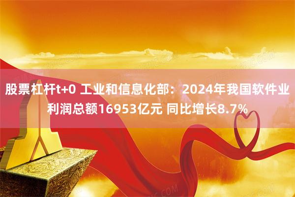 股票杠杆t+0 工业和信息化部：2024年我国软件业利润总额16953亿元 同比增长8.7%